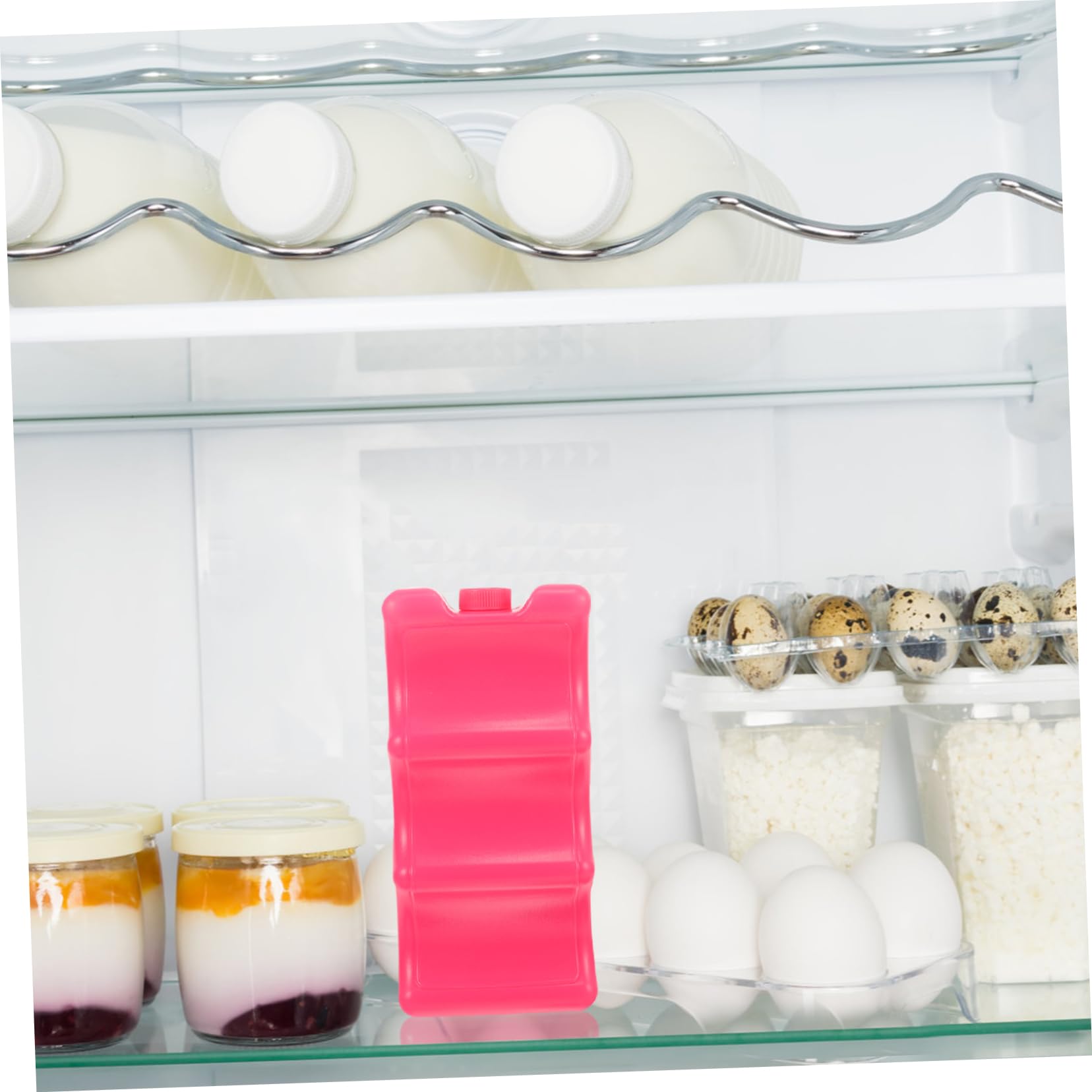 Abaodam 10 Stk Gekühlte Muttermilch in Eisbox Eisbrett Muttermilch Lagerung Kühler Wiederverwendbarer Eisbehälter Muttermilch Kühler Rosy Gummi