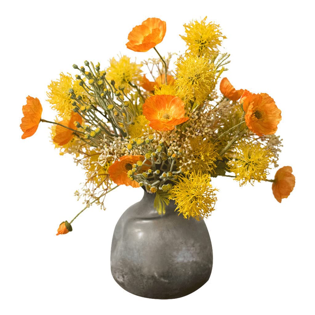 DFGHNBVC Artificial Flowers For Decoration Artificial Flower Arrangements With Vase Fake Flowers Bonsai Artificial Floral Ornament For Home Kitchen Garden Party Décor Artificial F.I-A
