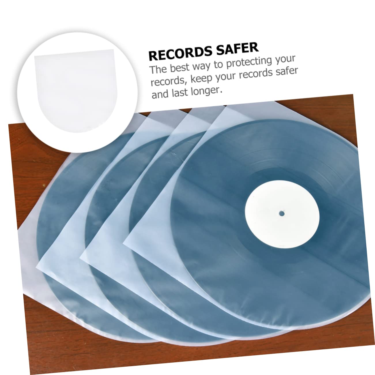 100Pièces Manches Antistatiques pour Disques Vinyles Protection Transparente pour Albums pour Stockage et de Votre Collection