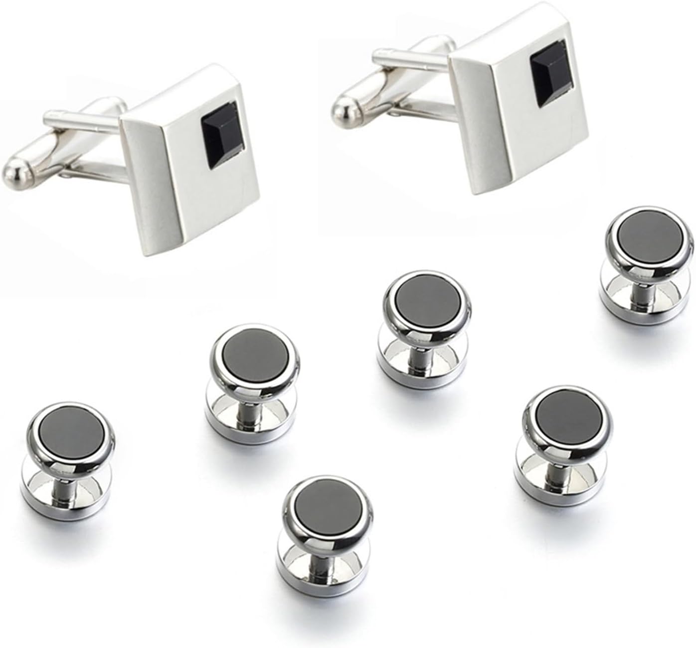 Cuff Links,Mens Tuxedo Studs Set Cufflinks Cufflinks Placket Studs Cufflink Stud Set for Business Wedding