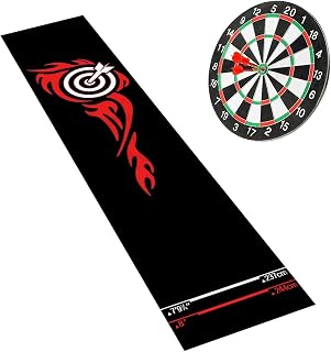 Dart Board Mat for Floor Non-Slip with Throw Line Portable