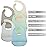 PandaEar 5 Pack Waterproof Silicone Baby Bibs| Super Thin Light Weight Feeding Bib with Food Catcher Pocket for Toddler (5)
