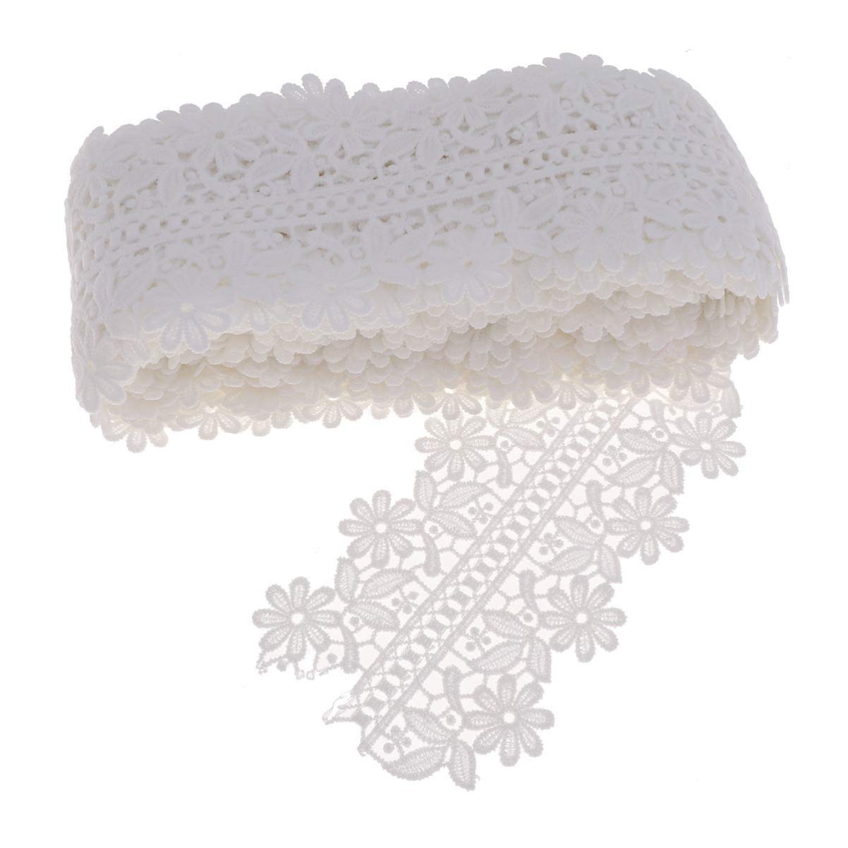 Dentelle blanche 920 x 8 cm galon décoratif couture robe de mariée et mariage