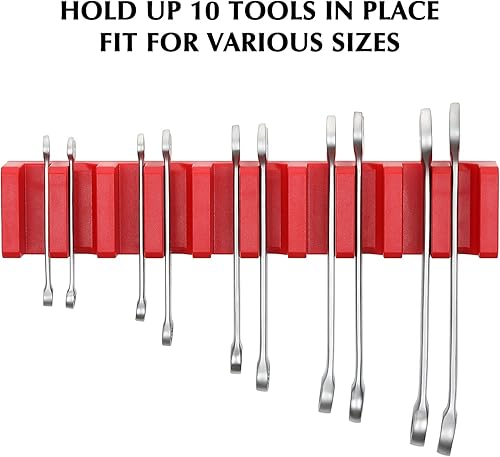 Miniatura 3 de EMENTOL Alicates magnéticos rojos, organizador de herramientas, 10 organizadores de alicates, organizadores modulares de destornilladores