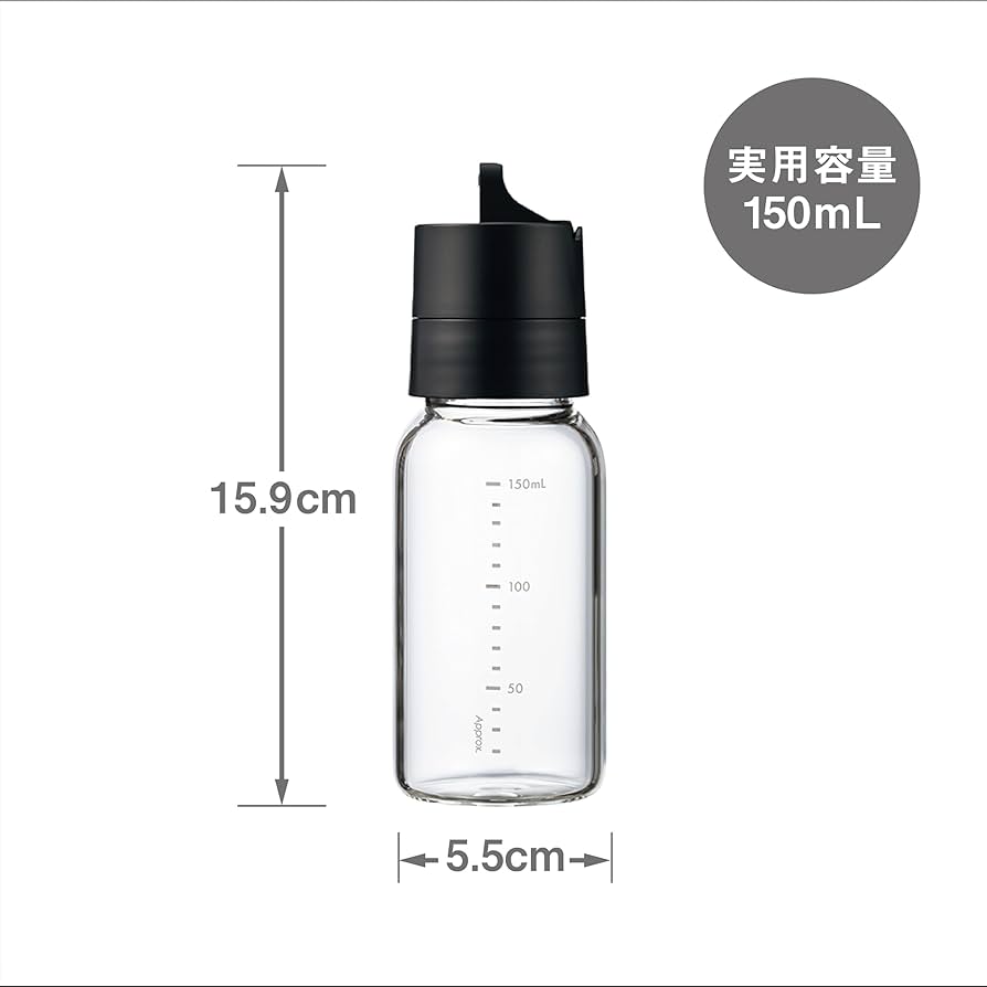 HARIO (ハリオ) ワンタッチドレッシングボトル 240ml ブラック 8本 Amazon｜HARIO (ハリオ) ワンタッチドレッシングボトル 240ml