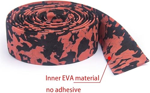 Miniatura 5 de Cintas de manillar de bicicleta, 2 rodillos de cinta de barra de bicicleta de EVA, correas de mango de bicicleta de carretera con tapones para