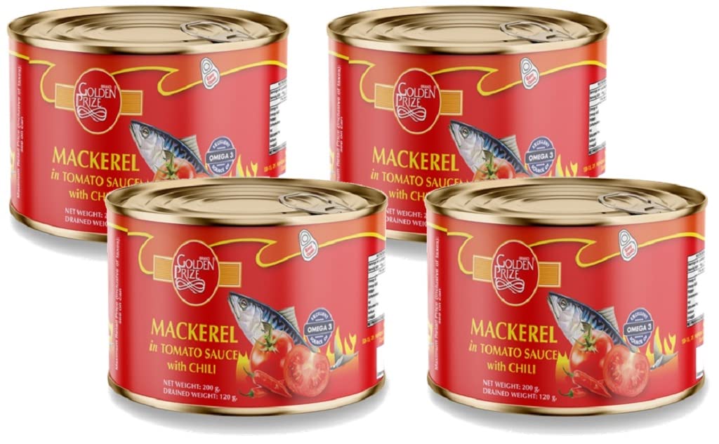 Golden Prize Mackerel in Tomato Sauce with Chili, 200g(Pack of 4) (B09CM8DB4J) Amazon Price History, Amazon Price Tracker