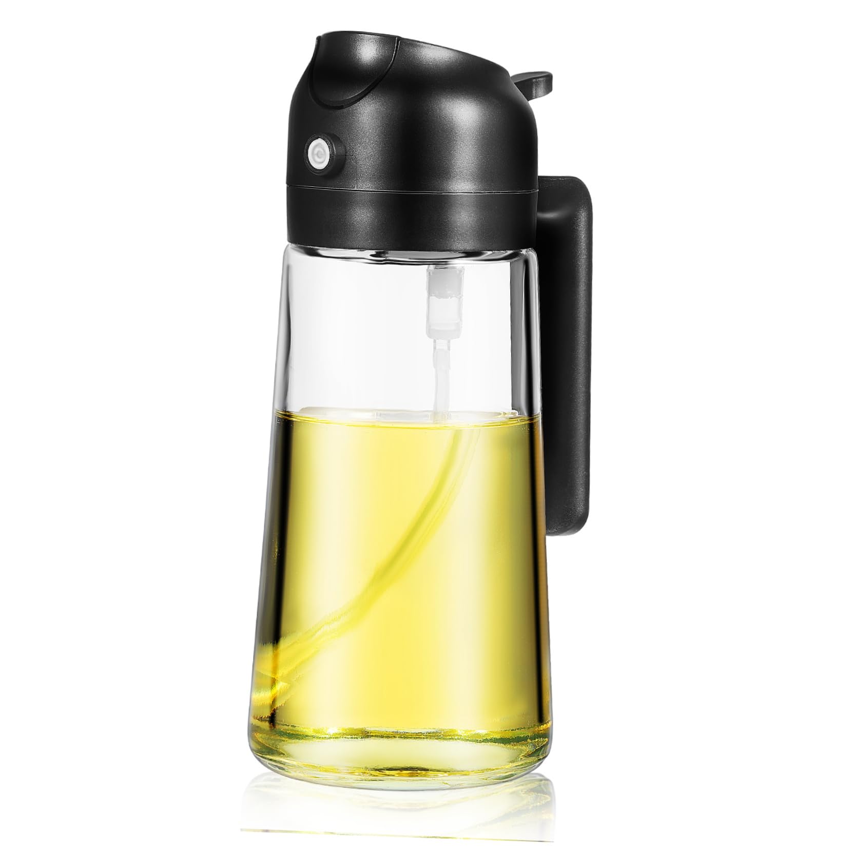 Pulverizador de aceite para cocina y picnic LIGIGWASH de vidrio negro y 470ml
