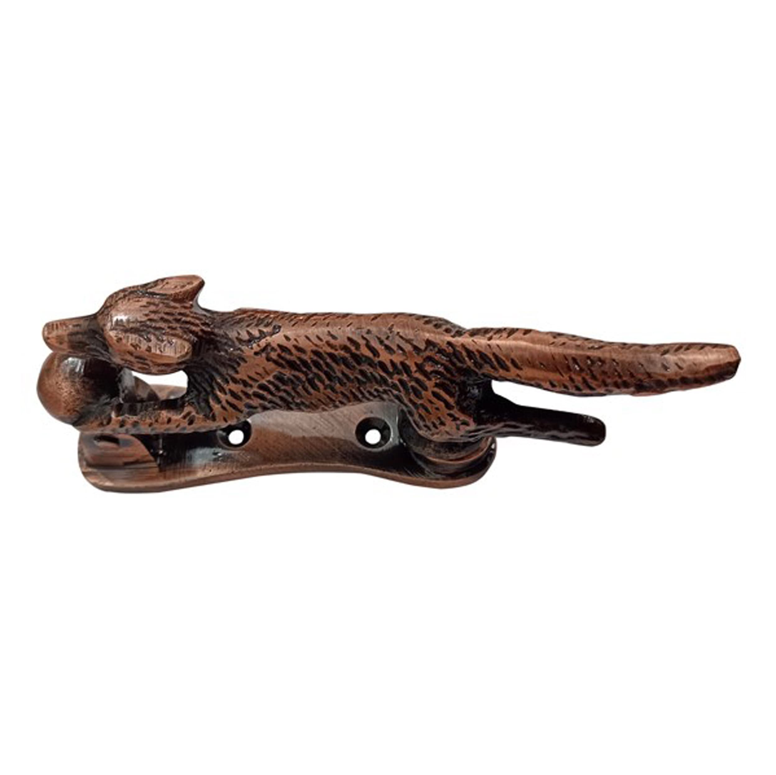 Maa Kamakhya Hardware “Running Fox” Antique Iron Door Knocker (Antique Copper Finish) - Supplied as 1 Piece Per Pack