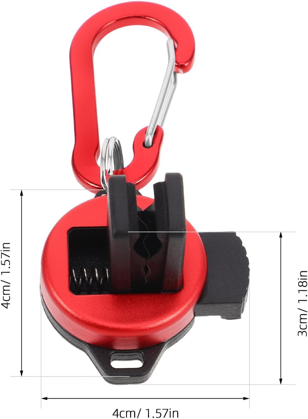 BESTonZON Portable Aluminum Alloy Fly Fishing Pole Clip with Lock Keychain, Mini Rod Holder for Outdoor Fishing Gear, Adjustable Lure Hanging Accessory for Travel and Tackle Organization image 2