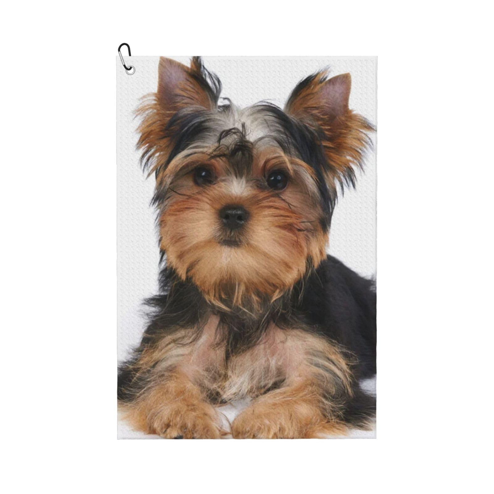 Hnnkloy Yorkshire Terrier, 16x24 in Portable Waffle Golf Towels with Carabiner Clip for Golf Bag