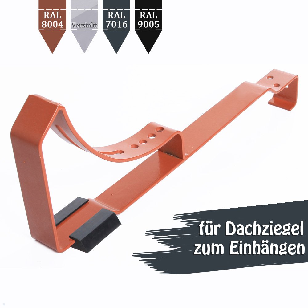 Dachtritt 60 cm Steigtritt Komplett für Dachziegel und Dachpfanne zum Einhängen | 4x Farben (Verzinkt)