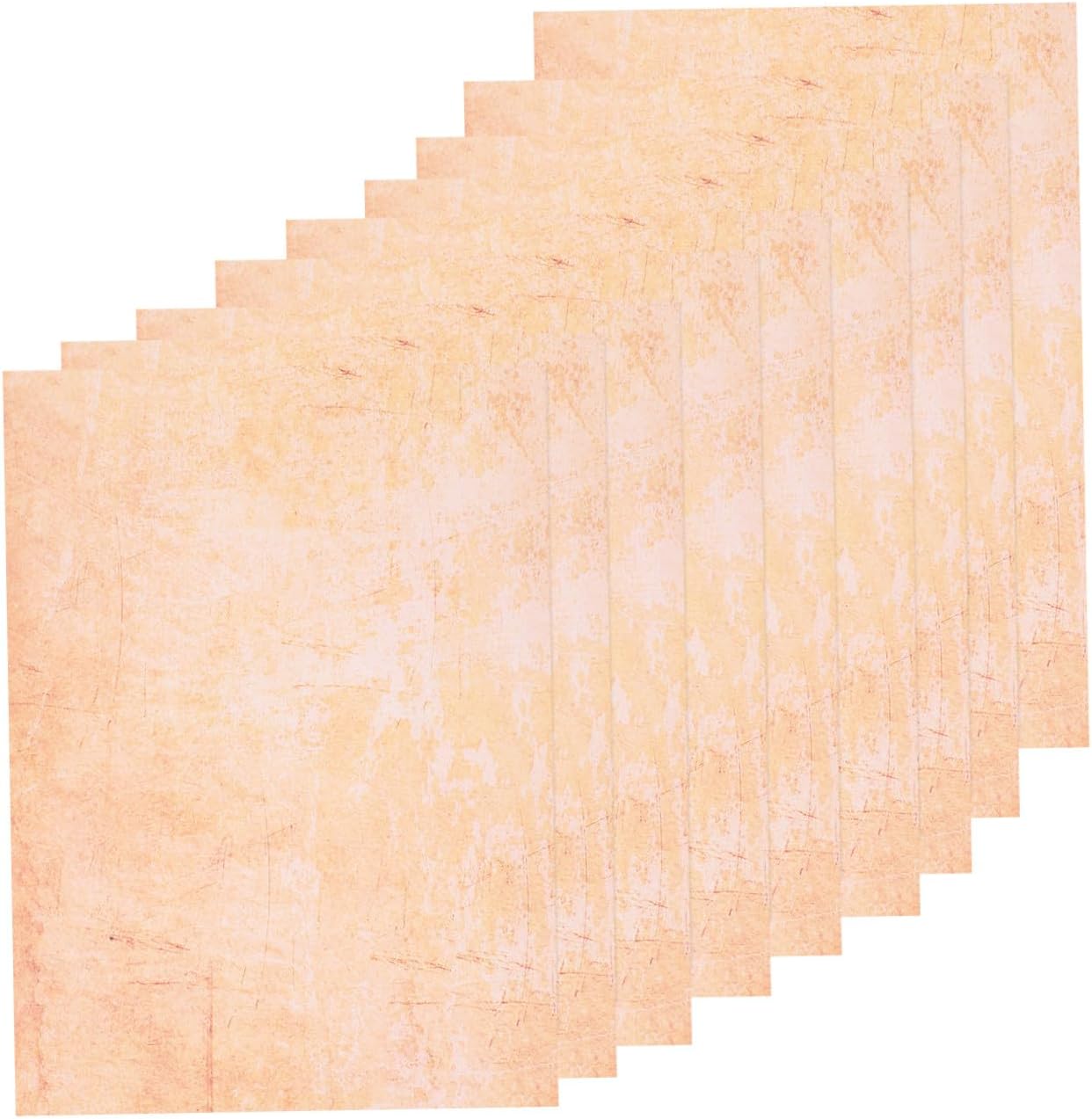 Abaodam 100pcs Vintage Letter Paper A4 Retro Wrinkled Texture Writing Stationery Pack for Invitations and Handwriting Letters