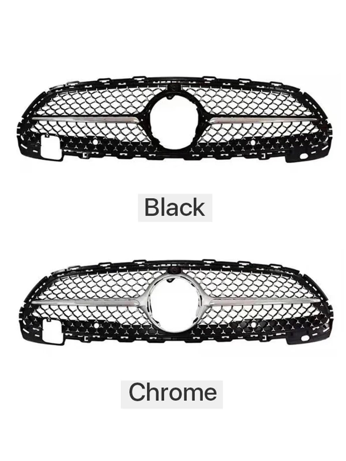 Pasuje do Mercedesa Benz Klasy C W206 Maska samochodu Grill GT Grille Fit C180 C200 C300 C350 AMG Brs Style Grill 2022+ Część samochodowa(GT Black Color)