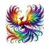 Colorful Phoenix Bird PVC Vinyl Car Decals Stickers Waterproof Self-Adhesive Decals...