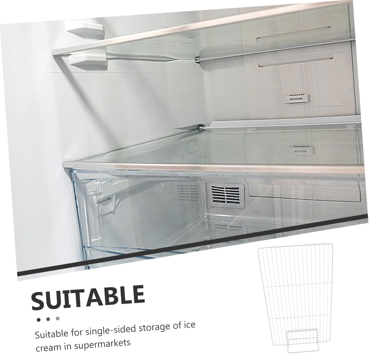 Unomor Metal Fridge Partition Divider Freezer Separator Wire Shelf Divider for Refrigerator Storage