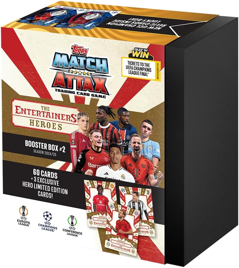 ToppsUEFA Champions League Match Attax 24/25 Trading and Collectible Card Game (The Entertainers Booster Box - Heroes)