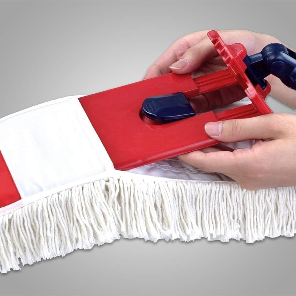 Duży płaski mop do domu i hotelu 55 cm bawełniany środek do czyszczenia podłóg do drewna i płytek woskowany odkurzacz podłogowy 135 x 52 x 14 cm wydajne narzędzie do czyszczenia gospodarstwa domowego