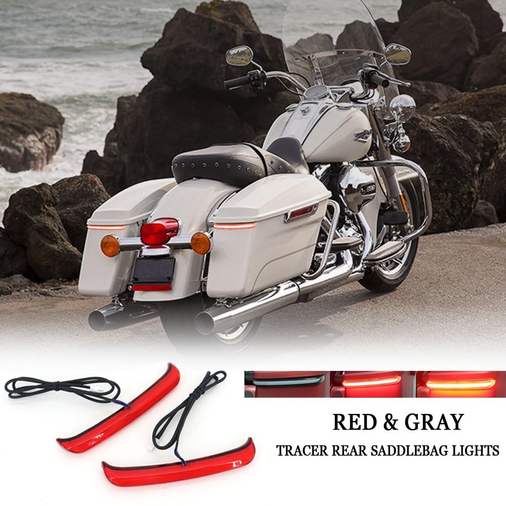 Faro Posteriore Stop Running Luci Posteriori A LED Per Borse Laterali Per Motocicletta, Per Tracer Illuminazione A Solida Per Modelli Touring FLH/FLT Road King E CVO