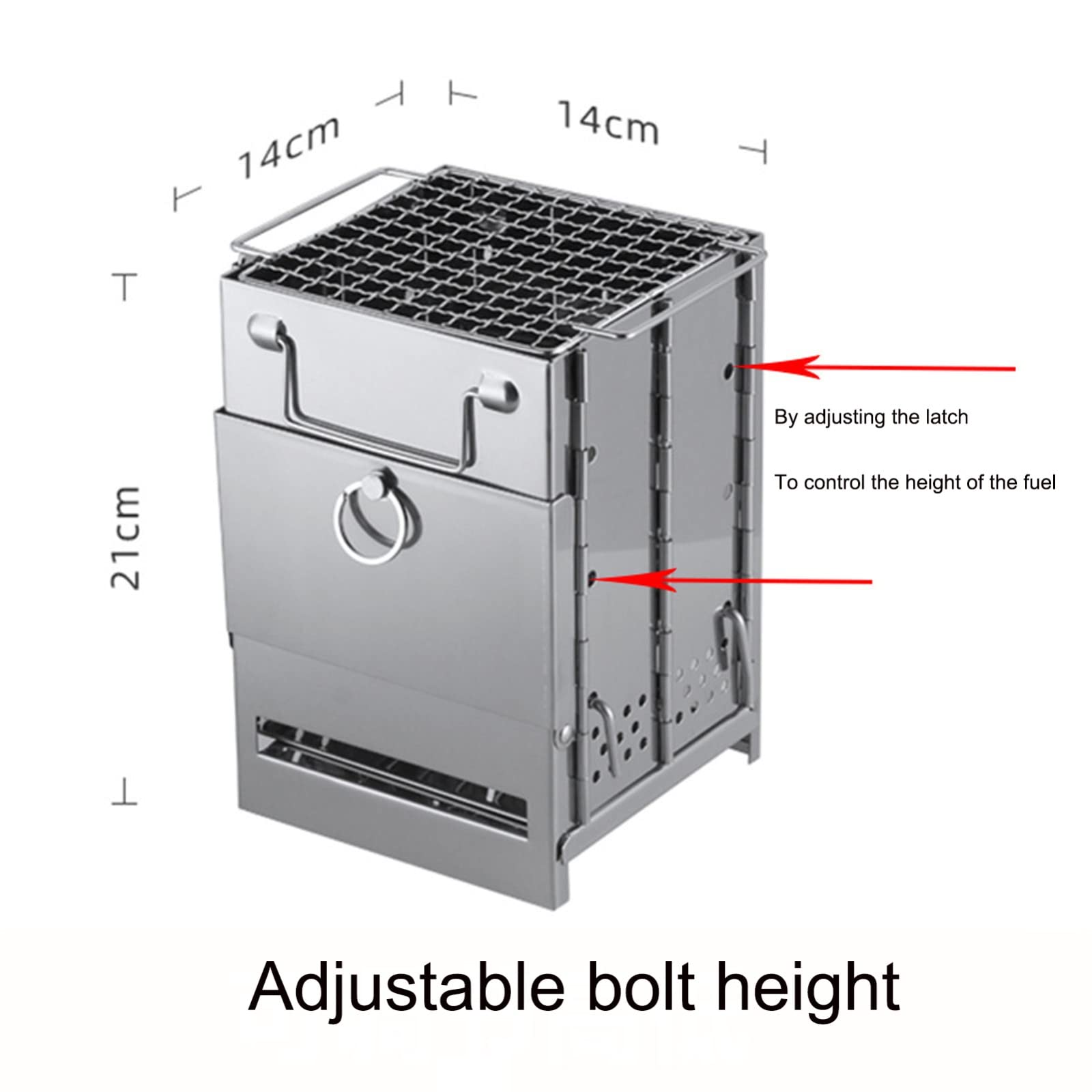 Réchaud de camping/réchaud de randonnée, réchaud de camping, réchaud à fusée, réchauds de camping à bois pliable réchaud de randonnée portable mini réchaud léger en acier inoxydable pour randonnée e