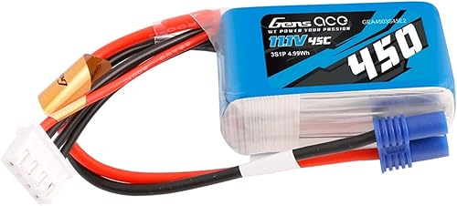 Miniatura 2 de Gens ace 3S Lipo Batería 11.1V 45C 450mAh Lipo Batería con EC2 Plug