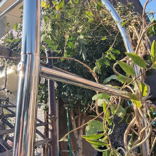 Łuk ogrodowy ze stali nierdzewnej, wysokość 240 cm x 4 m szerokości, trwała metalowa kratka do roślin pnących, idealna na wesela i dekoracje ogrodowe, elegancka altana do projektowania krajobrazu