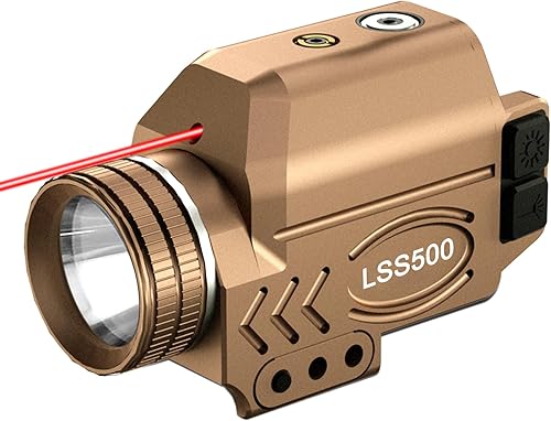 Combo de 1000 lúmenes de pistola verderojoazul con visión láser y linterna táctica, luz estroboscópica y láser, para pistola compacta con riel