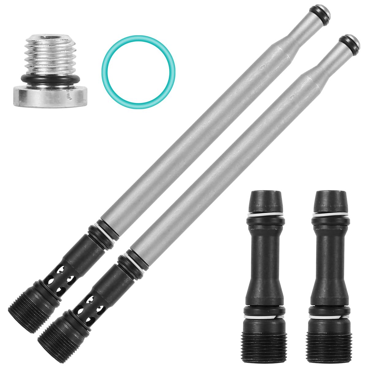 SHASUXTING Stand Pipe Dummy Plug Kit Compatible with F250/F350/F450/F550 6.0L Diesel Metal Stand Pipe and Dummy Plug Replacement Set with O Ring Premium for Engine Fuel Diesel