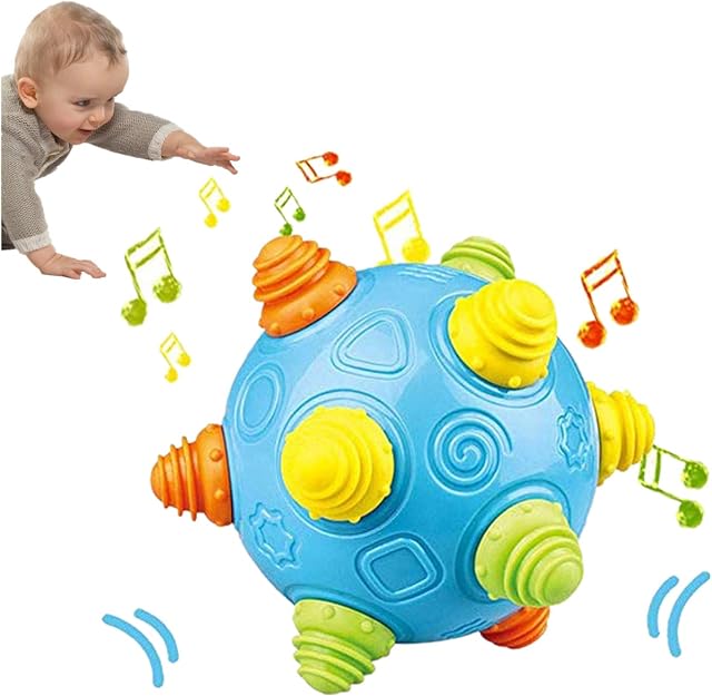 DQTYE BPA Free Baby Music Shake Dancing Ball Bouncing Jumping Sensory Developmental Toy Activation Early Educational Game for Kids Toddlers