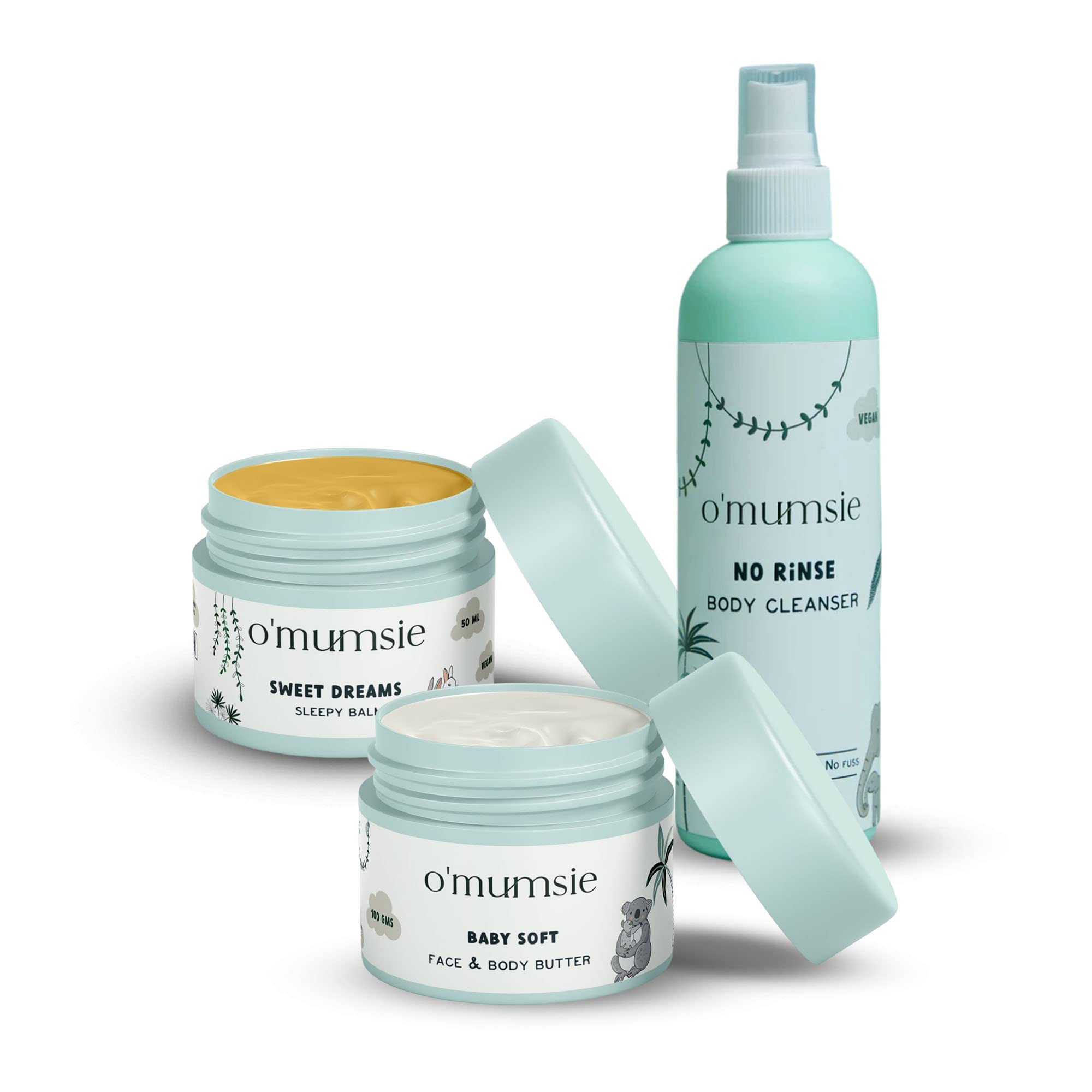 O'mumsie-Bedtime Rituals Kit with Body Cleanser, Face & Body Butter, Sleepy Balm in an Amazing Gift Box-image-48