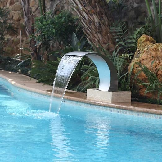 Image Pool Fountain Stainless Steel Decorative Stainless Steel Pond Water Fountain for Swimming Pool Equipment,400 * 200 Image Pool Fountain Stainless Steel Decorative Stainless Steel Pond Water Fountain for Swimming Pool Equipment,400 * 200