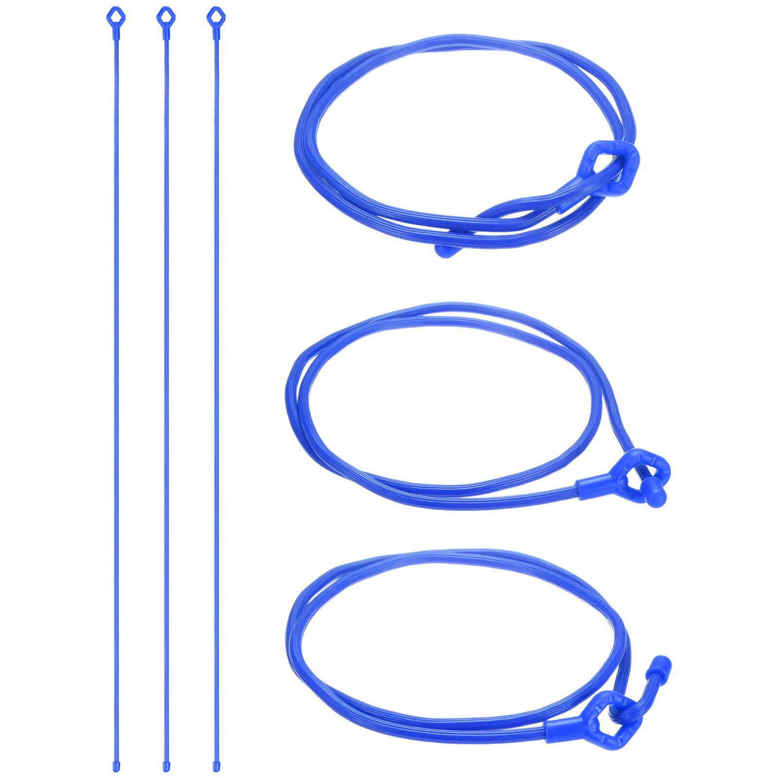 Attaches pour plantes silicone bleu M METERXITY x6 tuteurs réglables 81cm