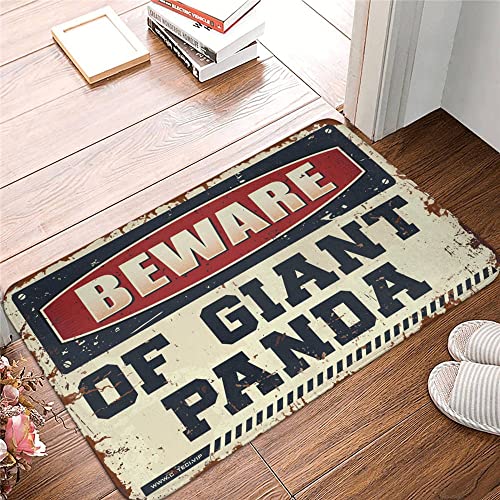 Paillasson extérieur grand format 65 x 90 cm décor panda robuste pour bar