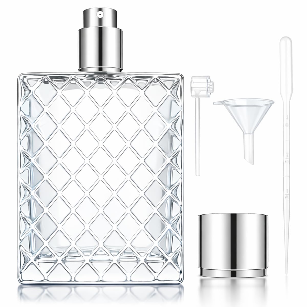 100ML 3.4oz Perfume Bottles Empty Vintage, Fine Mist Perfume Travel Refillable, Glass Perfume Atomizer, Perfume Spray Bottle for Men and Women, Ideal for Perfume, Toner, Skin Care, Home Decor-image-18
