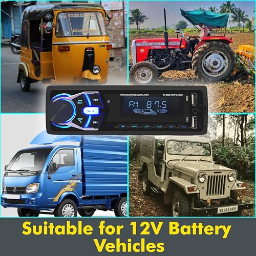 Image of Target TT-CMS-767 FM-UMB Car MP3 Player 200 Watts (4x50 Watts) with Hands-Free Calling /Bluetooth /USB Input /FM Radio /AUX Input /Remote Control /Color LCD Display