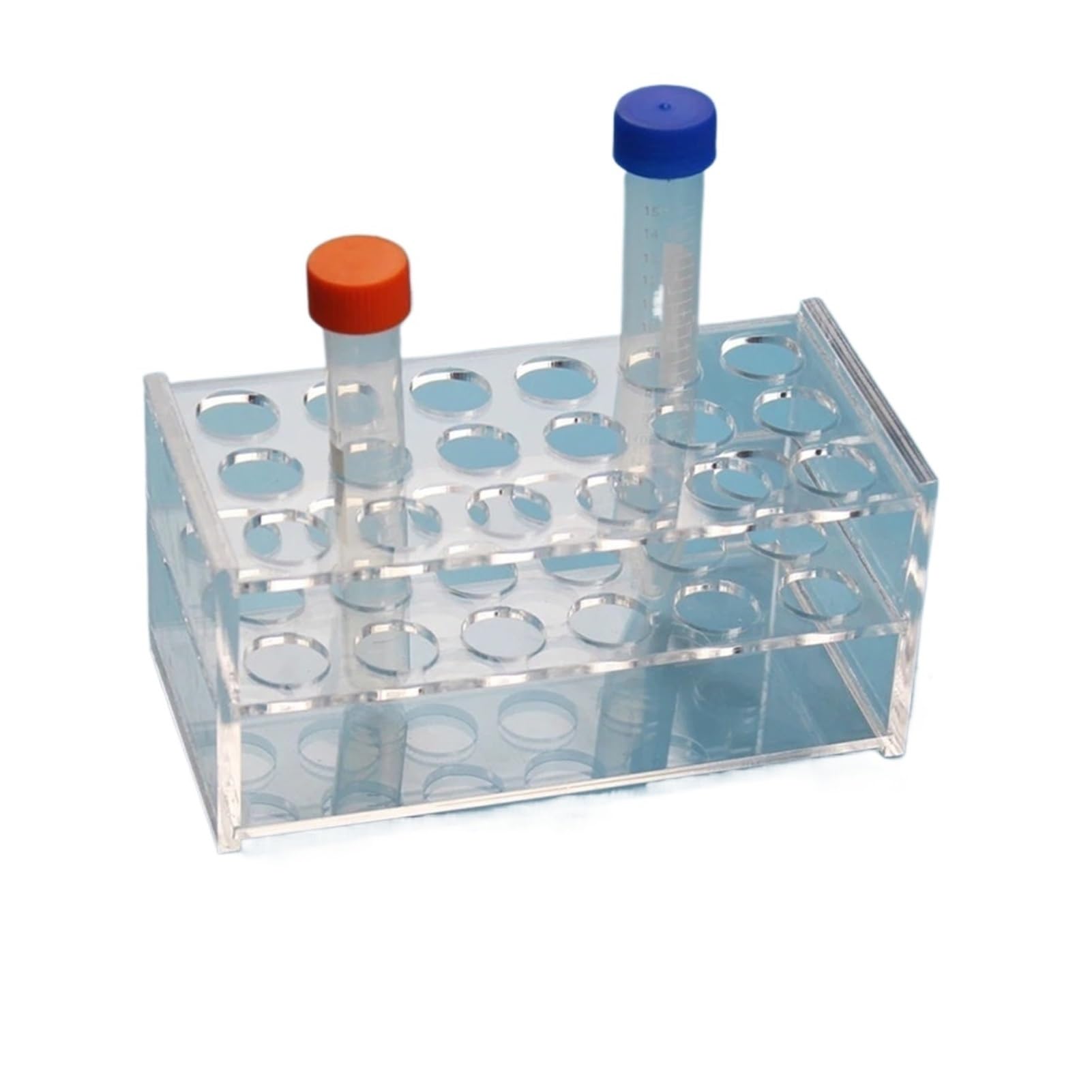 1 pz Trasparente Portaprovette in Vetro Organico Dimensione del Foro 13/16/19/21/26/31mm PMMA Supporto for provette for Laboratorio Scolastico(31mm 30holes)
