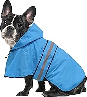 Vista 1 de Impermeables Reflectantes Impermeables para Perros - Chaqueta de Lluvia Ajustable para Cachorros, Chubasqueros Ligeros con Capucha para Perros