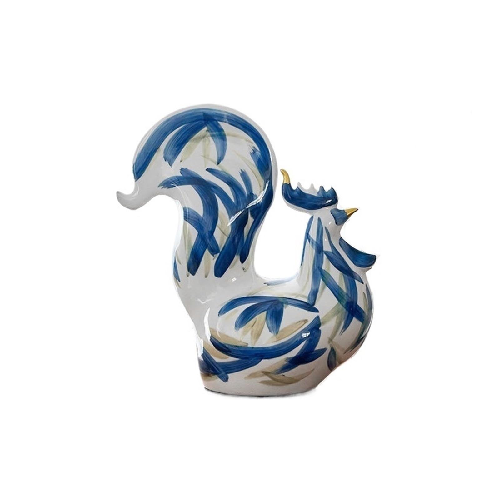 AILIUXIAOYAN Home Hecor Hand-painted blue and white porcelain ceramic figurine
