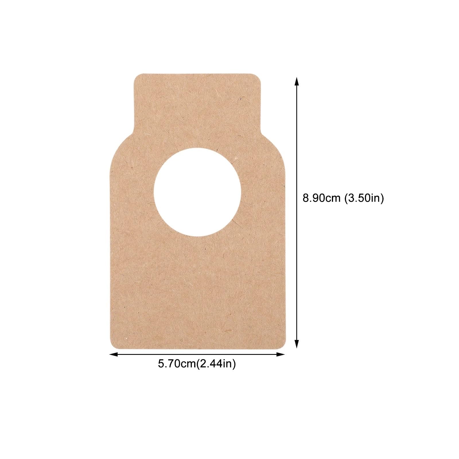 Lot de 200 étiquettes de goulot de bouteilles de vin en papier kraft pour brassage à la maison
