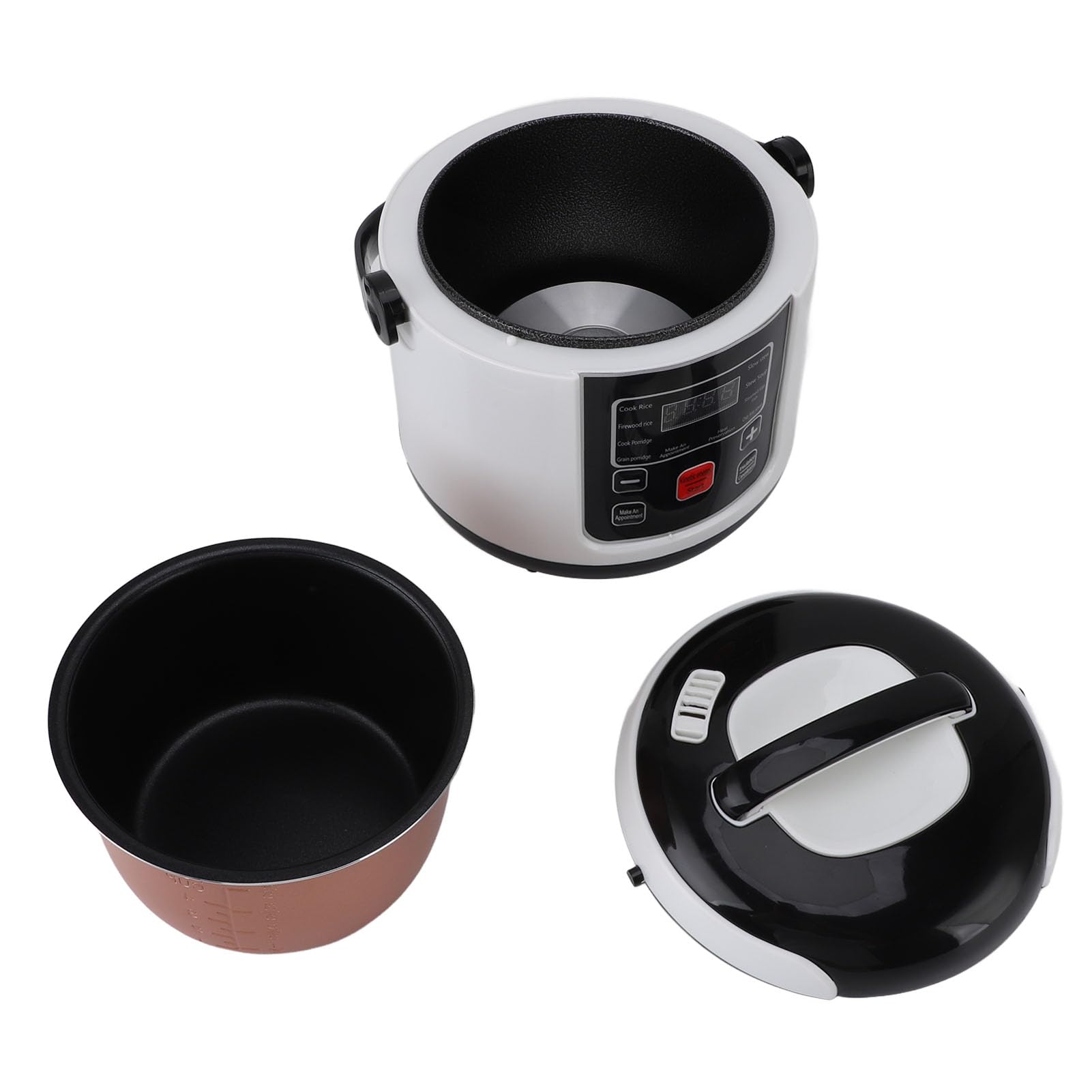 Mini Cuociriso, Cuociriso Personale Cuociriso Portatile Con Funzione Di Isolamento 24V 200W 2L Piccolo Cuociriso Da Viaggio Rivestimento Antiaderente Per Cottura Di Riso, Congee,