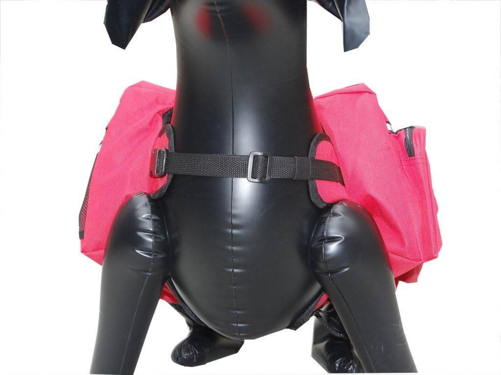 HDP Dog Backpack/Harness Deluxe 2 in 1 Size:Large Color:Red