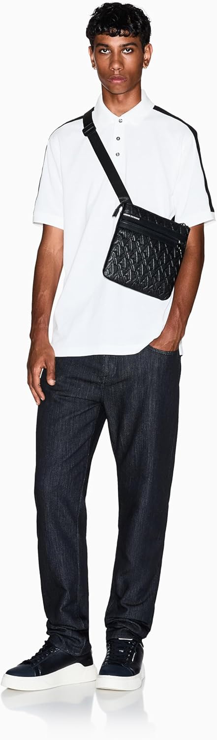 Armani Exchange Mens Regular Fit Logo Tape Polo - Image 5