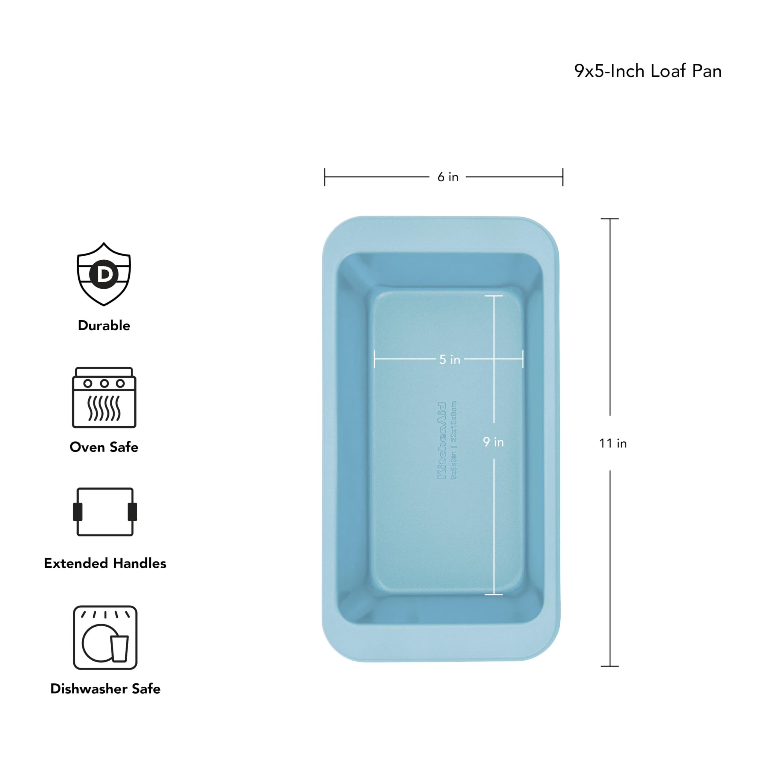 KitchenAid Kastenform aus aluminisiertem Stahl, antihaftbeschichtet, Mineralwasser, 22,9 x 12,7 cm