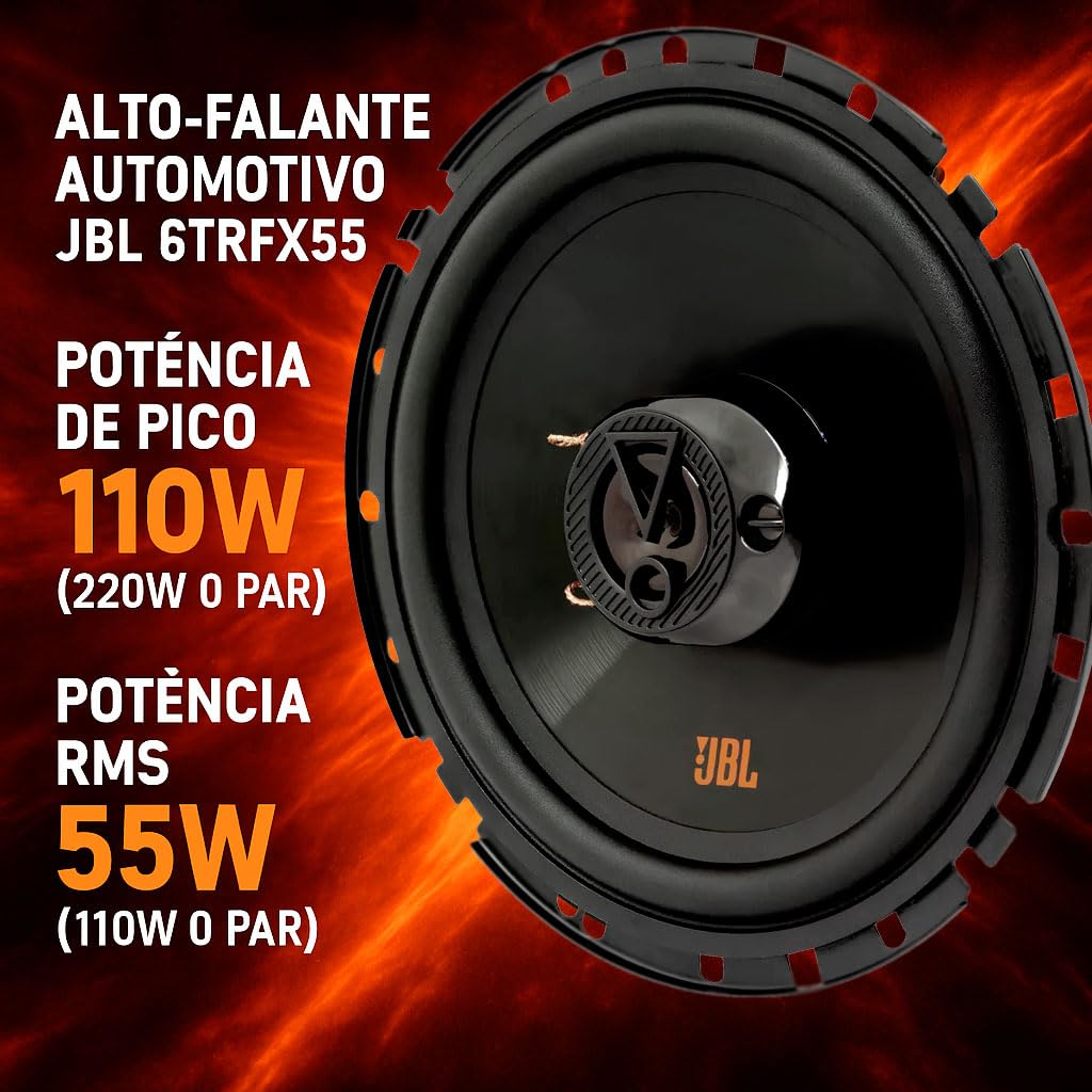 JBL TRIAXIAL 6TRFX55 6インチスピーカー Amazon.co.jp: Alto Falante 6 Polegadas Triaxial 110W RMS JBL