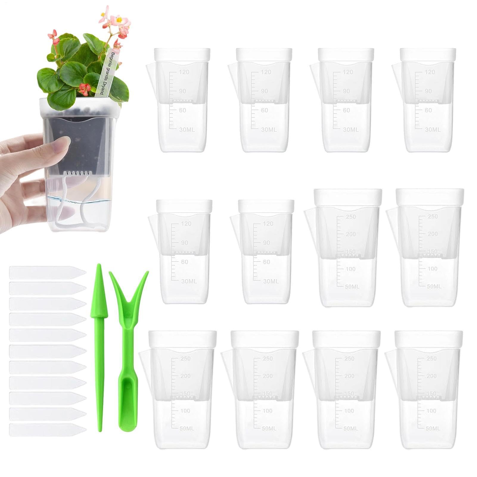 Pots de culture hydroponique transparents avec indicateur de niveau d'eau