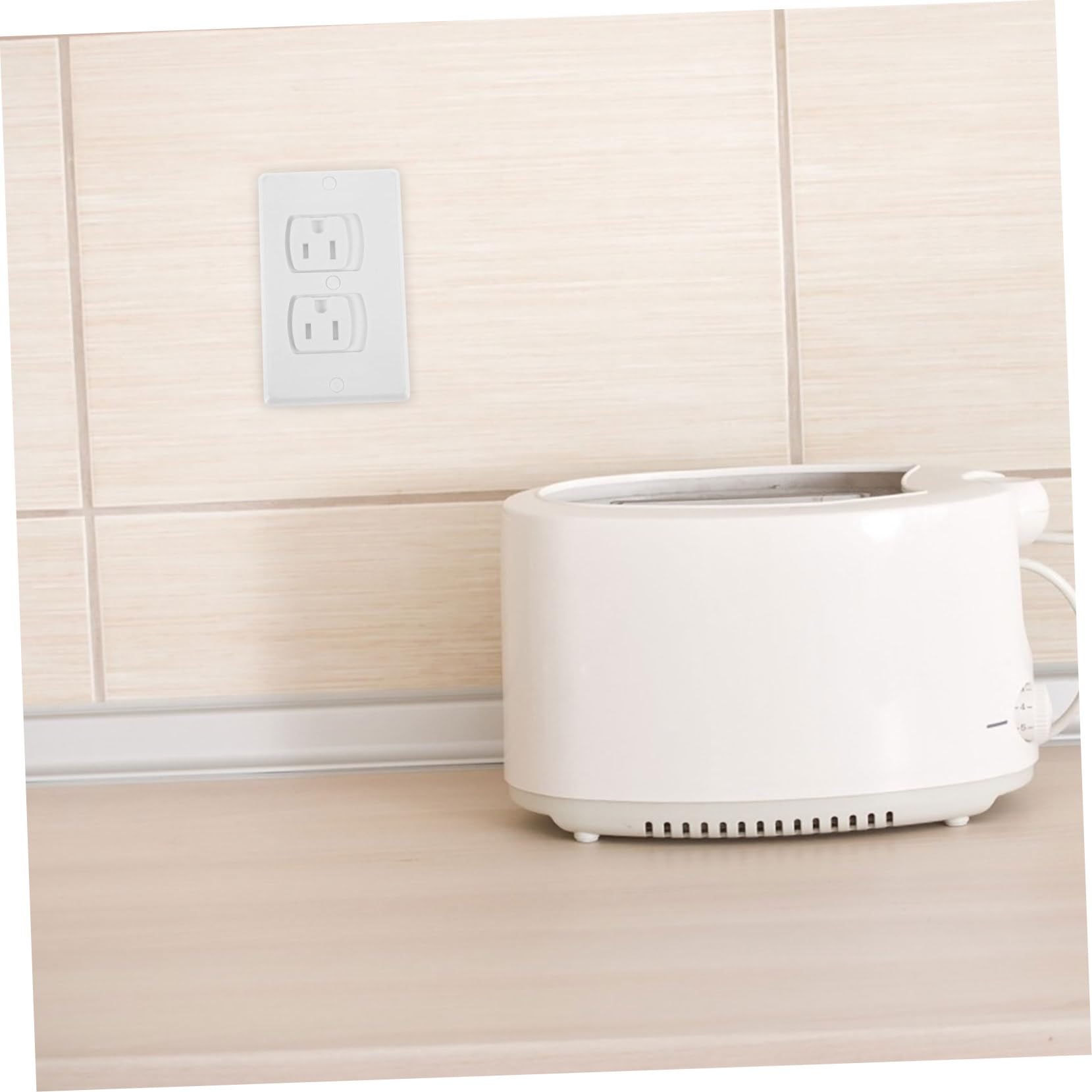 TOYANDONA 10pezzi Copriprese Elettriche Di Sicurezza Per Ragazzo Ragazza Ragazza in Abs Isolati Resistenti Rotture e Corrosione Con Viti Autochiudenti Per Coprire Prese Muro