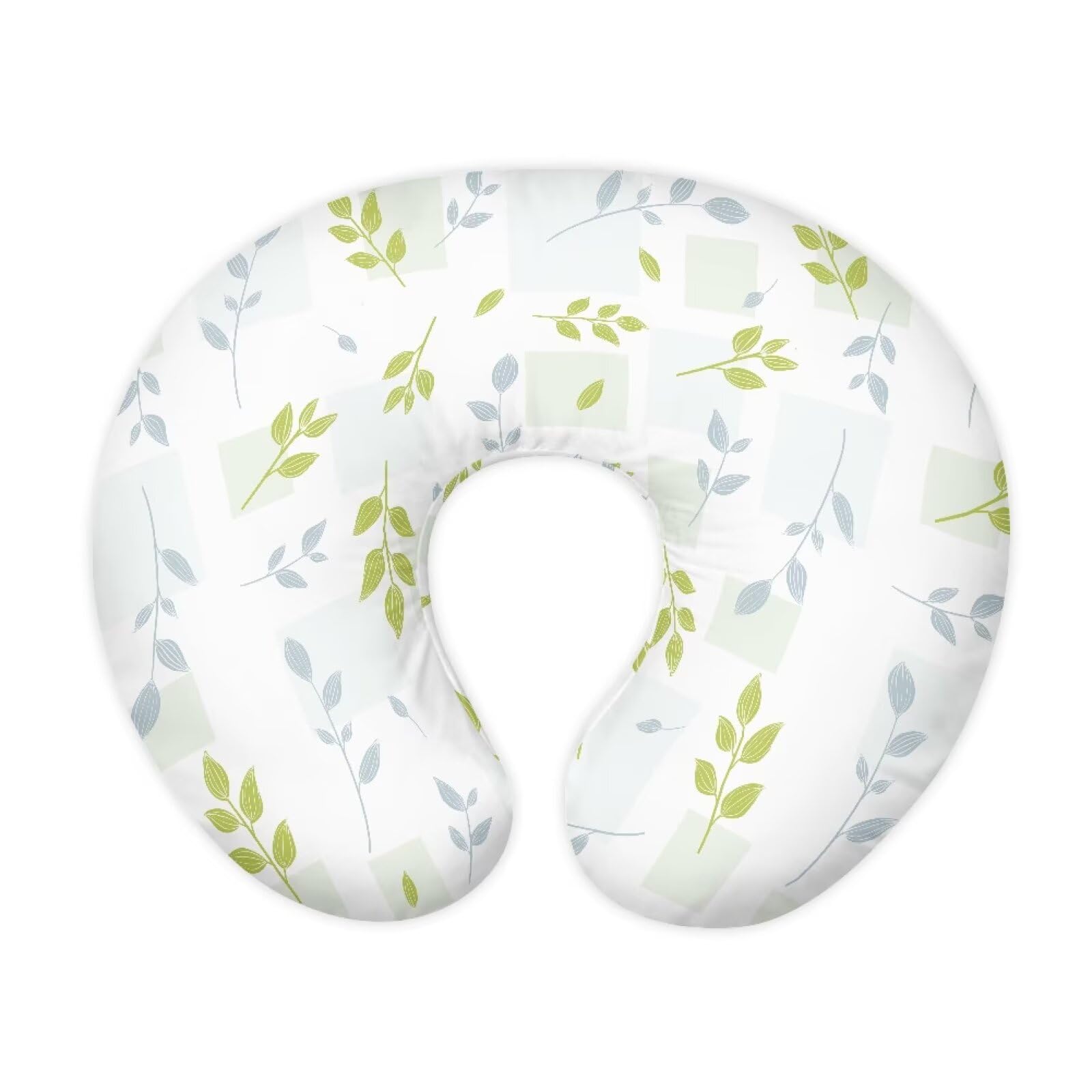 PJHEQOXE Pillow Covers，Pillowcase for Nursing Pillow and Positioner for Breastfeeding and Bottle Feeding，Propping Baby，Fits The Original Support for Breastfeeding Green Leaf Pattern