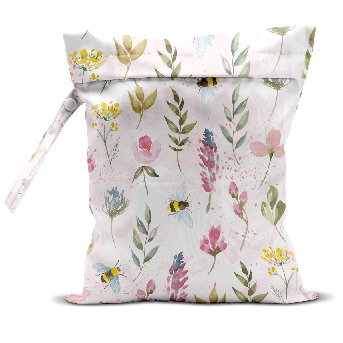 Wet Bag, Wet Dry Bag, Wet Bag for Swimsuit, Travel, Beach, Pool, Diapers, Dirty Yoga Gym Clothes, Makeup Bag, Waterproof Reusable Bee Decor Bee Print Bee Flower Party Favors-image-28