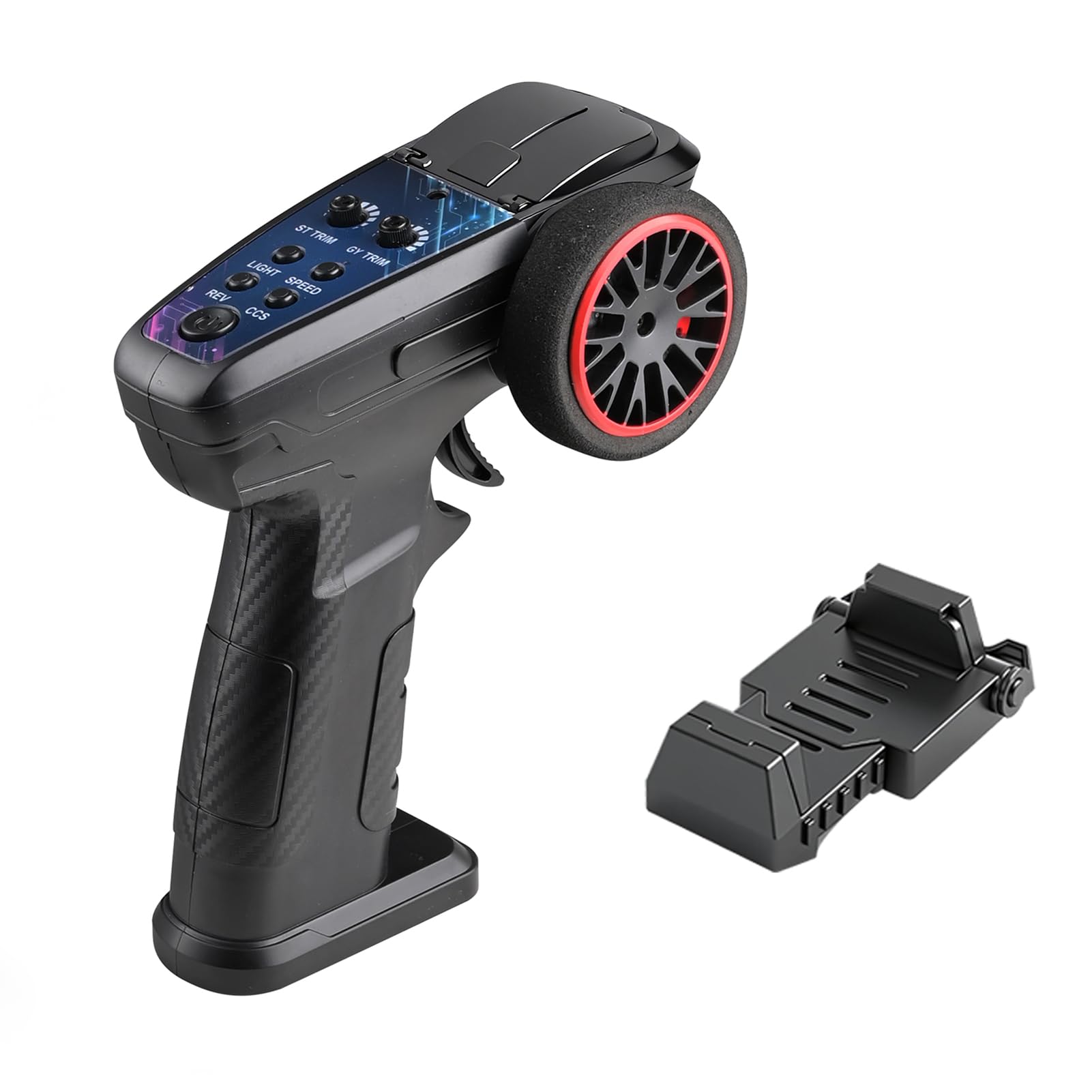 Alomejor Samochód Mini RC 1:64, Zdalnie Sterowany Pojazd Terenowy 2,4G 4WD FPV z kamerą HD, żyroskopem i Diodami LED, dla Dzieci i Dorosłych (BLUE)