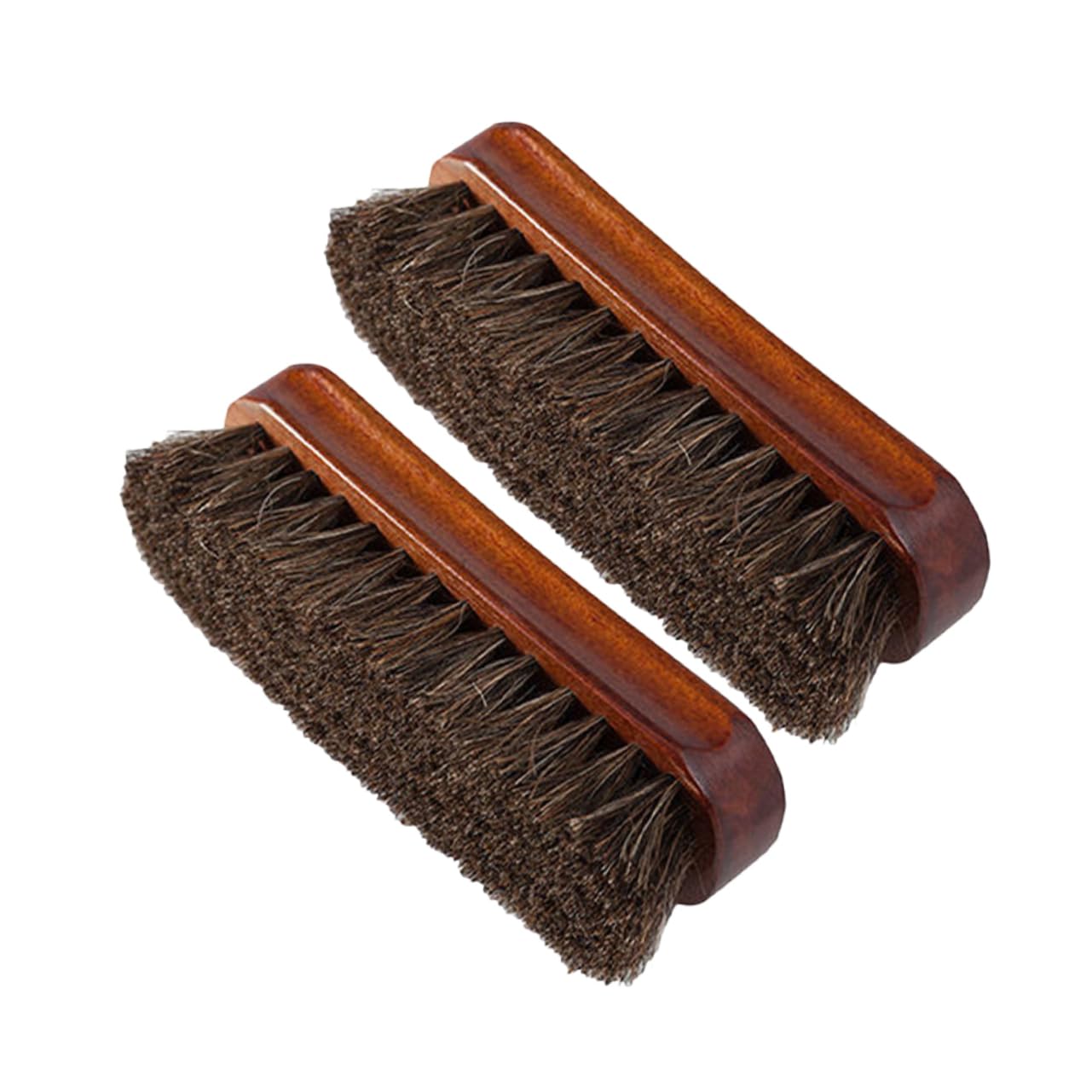 LIFKOME 8pezzi Spazzola Per Scarpe Con Setole Di Cavallo Per Pulizia e Lucidatura Manico Ergonomico e Materiale Resistente Per Scarpe Pelle e Stivali